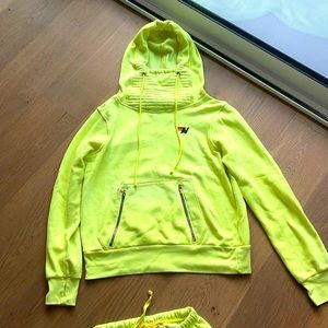 Aviator Nation jogger set. Yellow. Size small